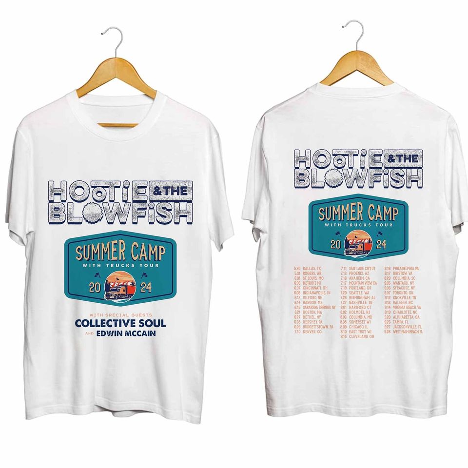 Hootie And The Blowfish - Summer Camp with Trucks Tour 2024 Shirt, Gift for Fan, Comfortable Short Sleeve Tee for Men, Women, Kids