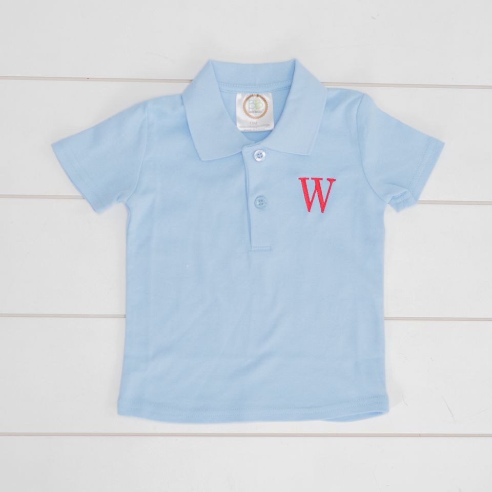 Boys Monogram Polo // Toddler Embroidered Polo, Back To School Polo Shirt, Back To School Gift