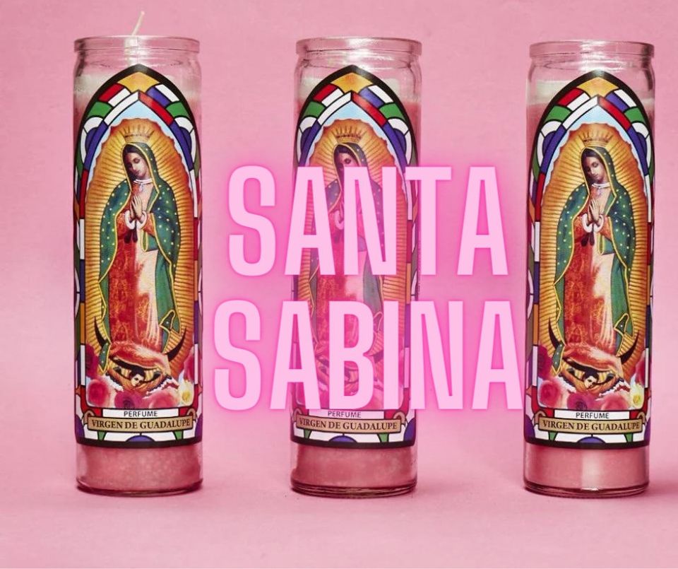 Ritual Prayer 7 Day Candle, Shrine, Altar Virgin Mary Glass Pillar Virgin de Guadalupe Alternative Mexican Wedding Day of the Dead Halloween