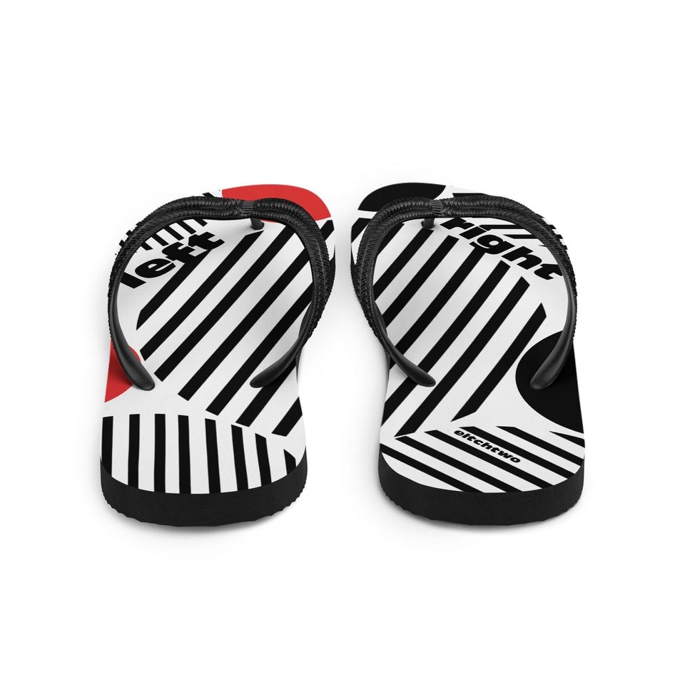 Left and Right Stripes Flip-Flops