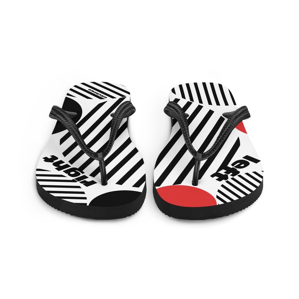 Left and Right Stripes Flip-Flops