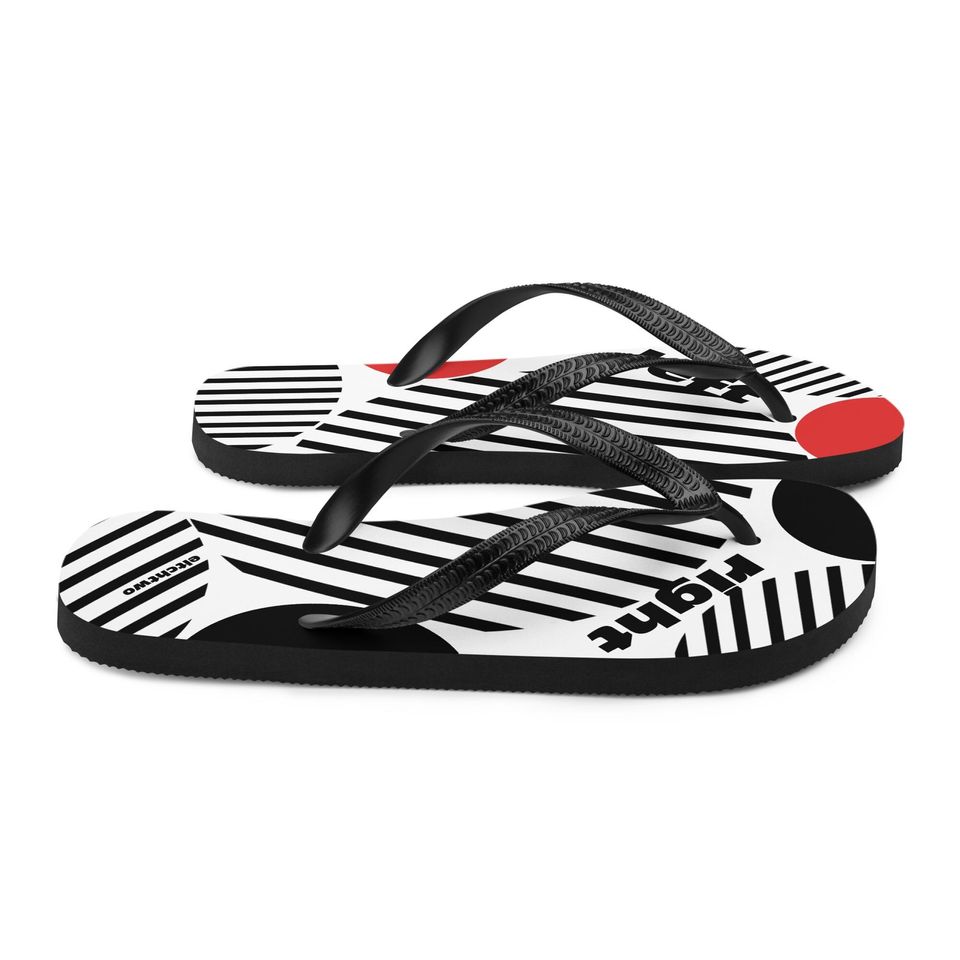 Left and Right Stripes Flip-Flops
