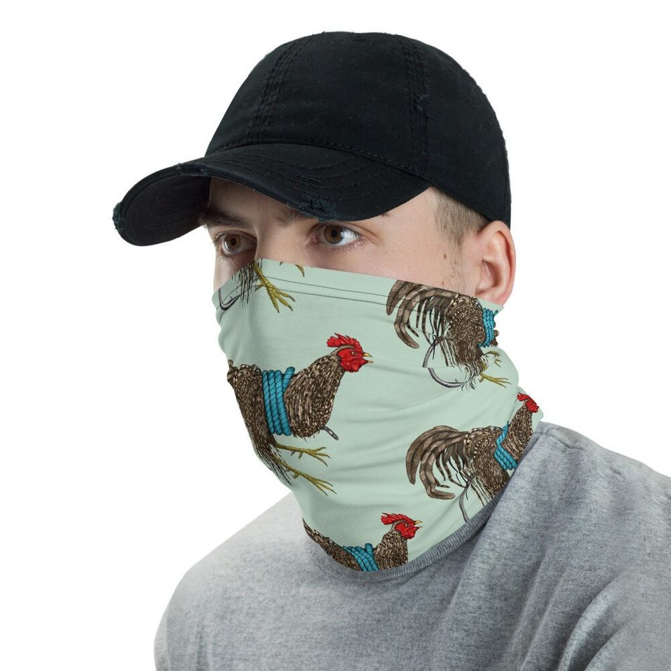 Neck Gaiter - Tied Rooster Hackle