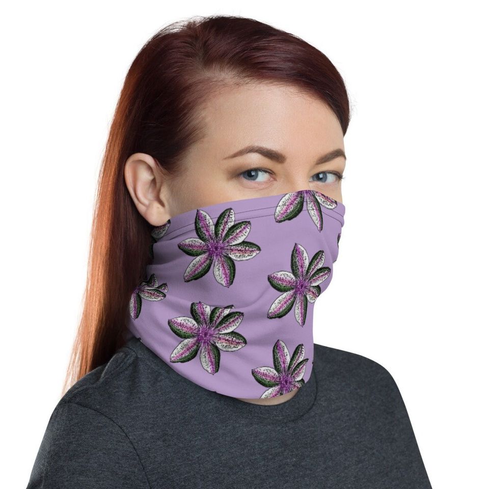 Rainbow Trout Flower - Neck Gaiter