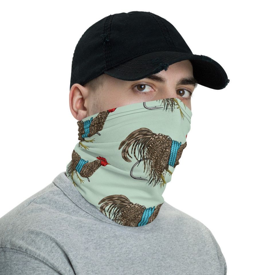 Neck Gaiter - Tied Rooster Hackle