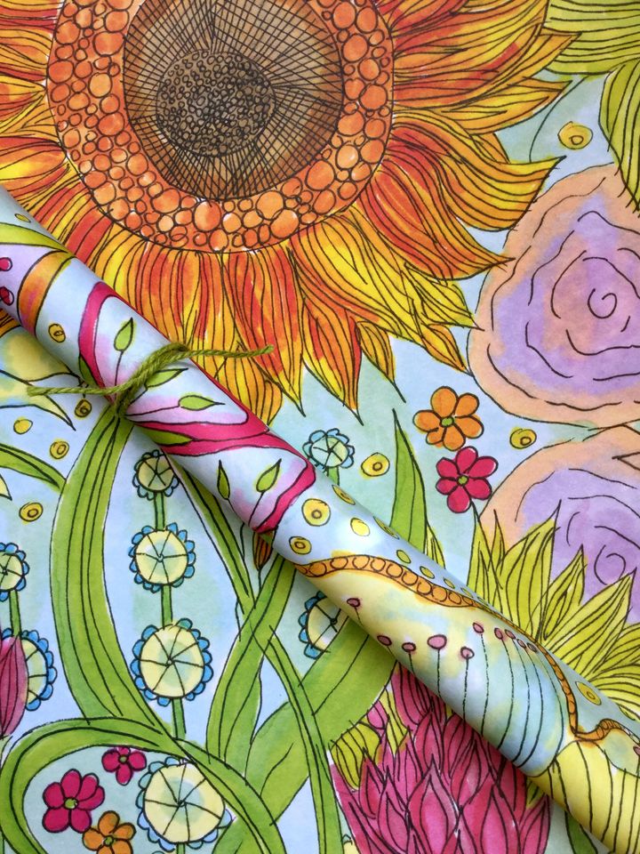 Wrapping Paper, Sunflower Wrapping Paper