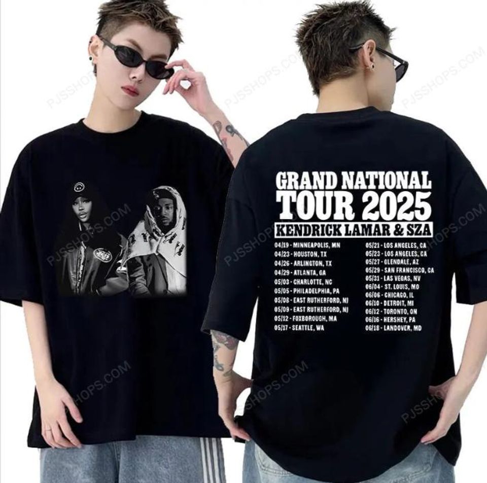 Kendrick Lamar-Sza Grand National Tour 2025 Album T Shirts