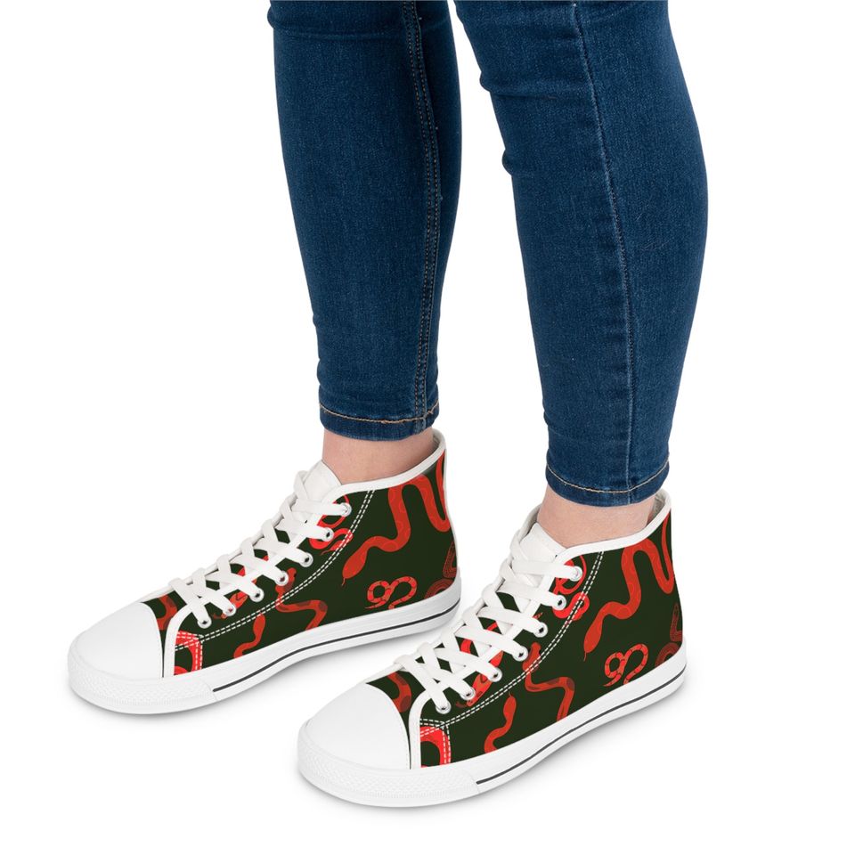 Women's Reputation inspired snake High Top Sneakers