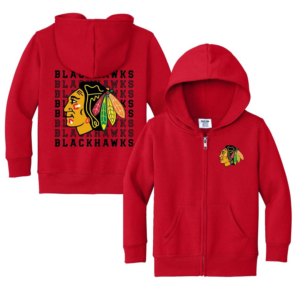 Chicago Blackhawks "Retro" Full Zip Sweatshirt - NHL Hockey Kids Apparel
