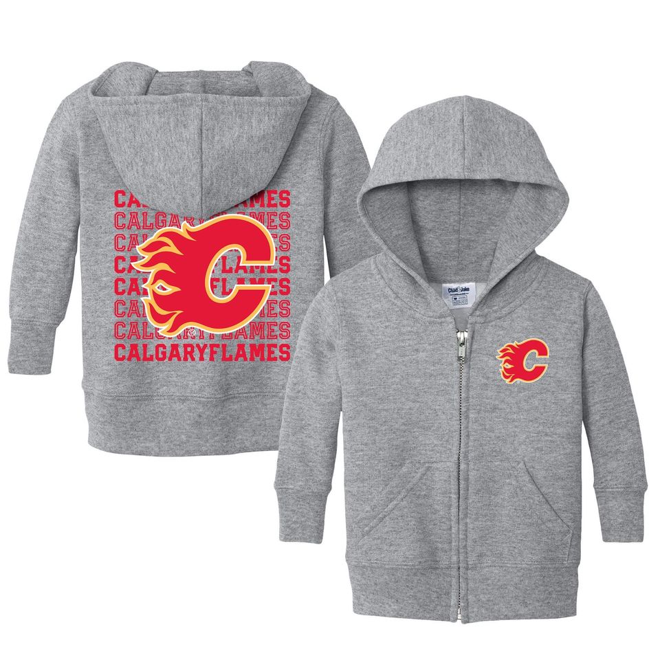 Calgary Flames "Retro" Full Zip Sweatshirt - NHL Hockey Kids Apparel