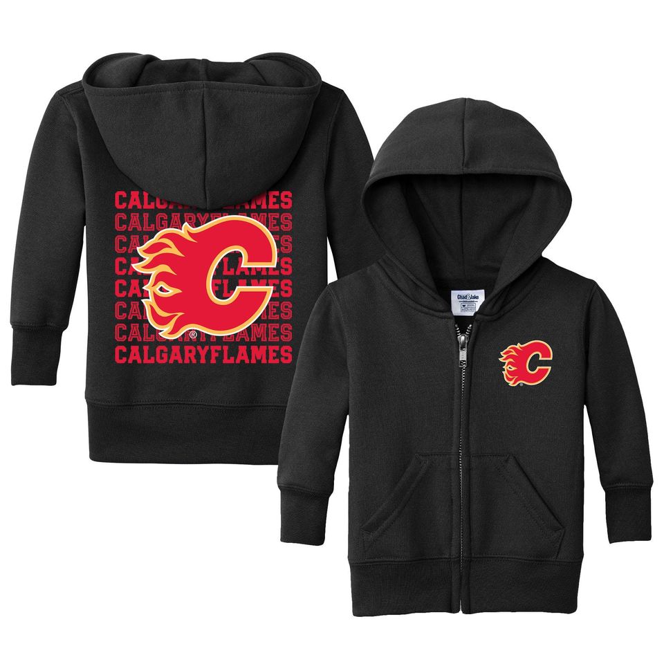 Calgary Flames "Retro" Full Zip Sweatshirt - NHL Hockey Kids Apparel