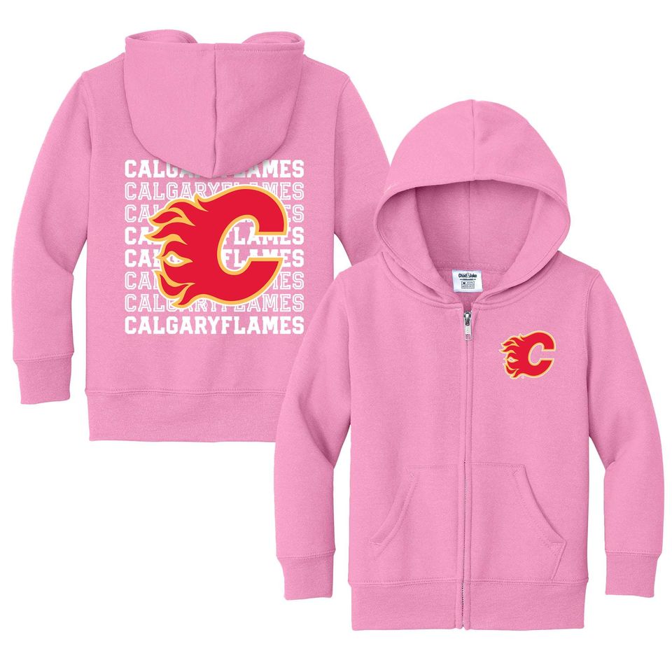 Calgary Flames "Retro" Full Zip Sweatshirt - NHL Hockey Kids Apparel