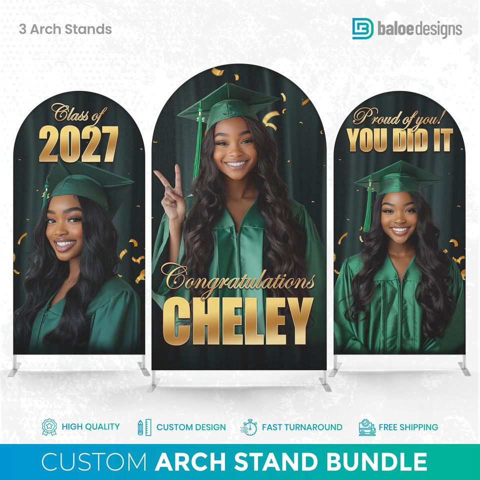 Graduation Custom Arch Backdrop Cover - Event and Party Decor