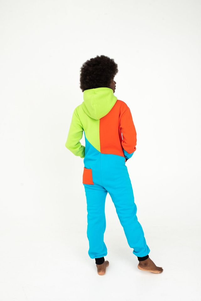 Tricolor Men's Hooded Jumpsuit