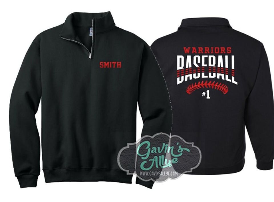 Glitter Baseball Quarter-Zip Sweatshirt