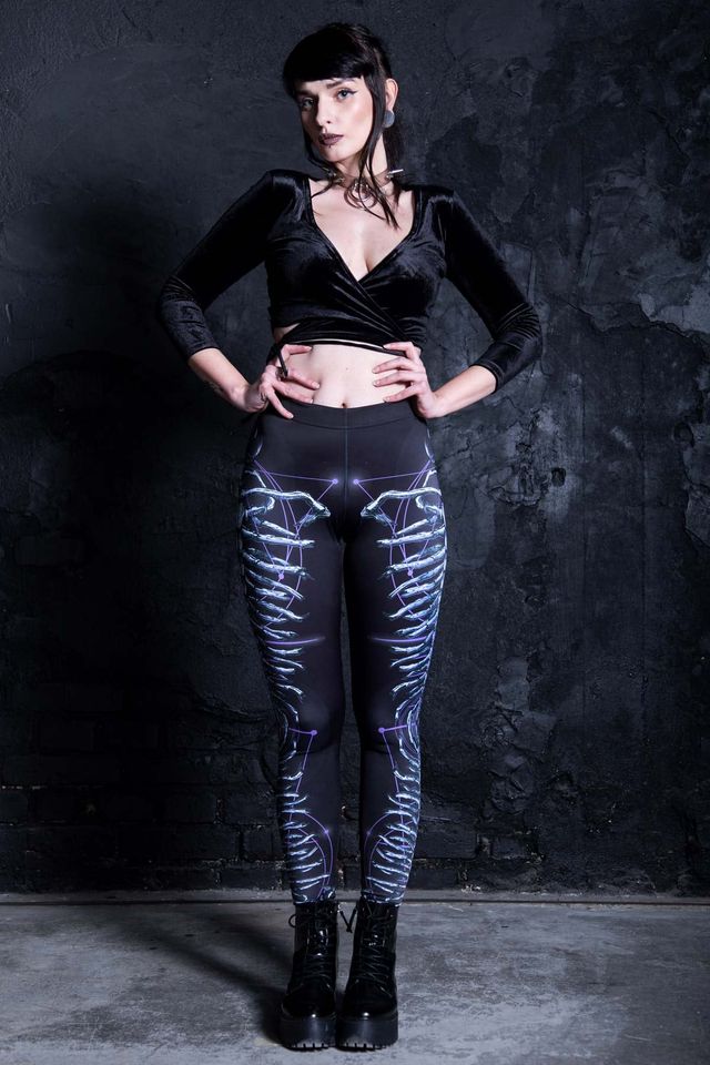 Gothic Leggings, plus size printed leggings for women, goth clothing, witchy clothing