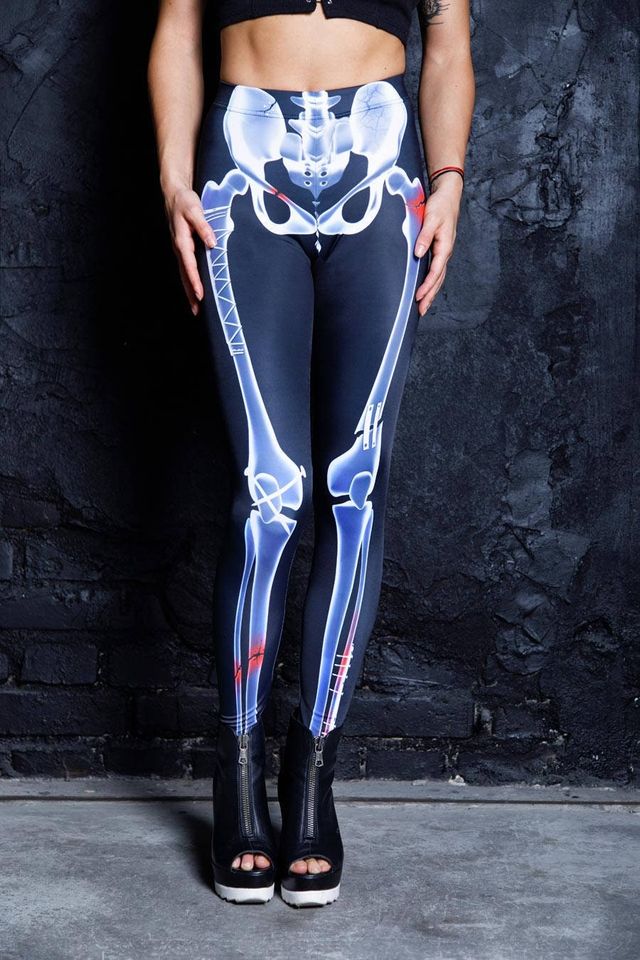Skeleton Leggings, printed leggings, Halloween costume