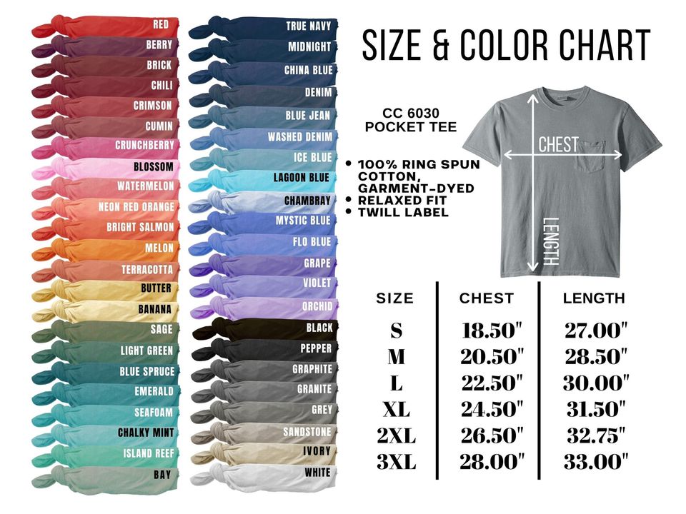 Comfort Colors Seashell Monogram Pocket T-Shirt