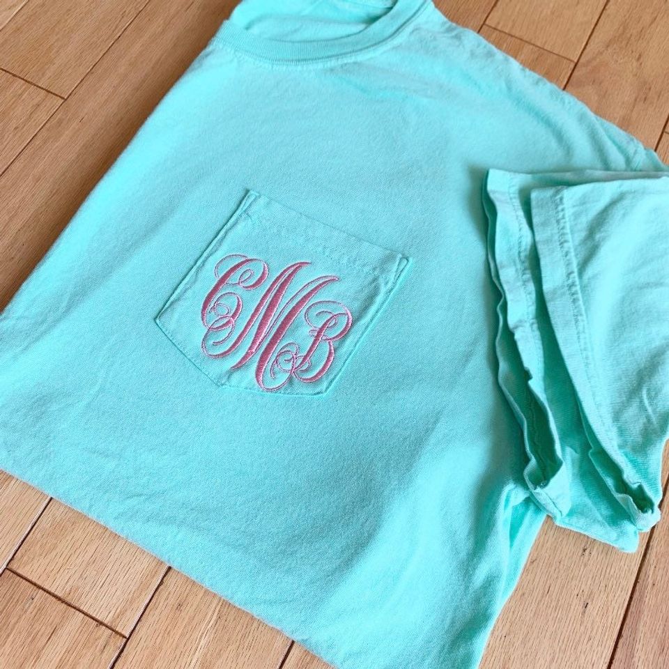 Comfort Colors Monogram Pocket T-Shirt