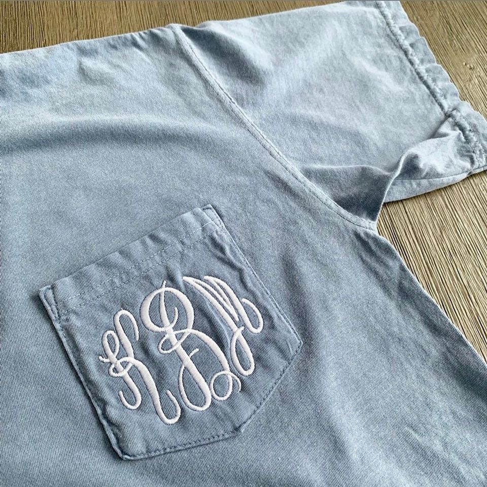 Comfort Colors Monogram Pocket T-Shirt