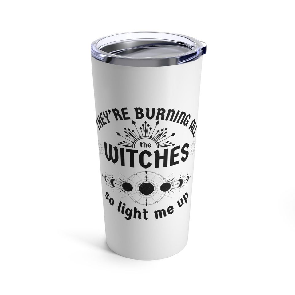 Taylorr Swifts They're Burning All The Witches Halloween Tumbler 20oz  Insulated Drinkware  Gift for Friends