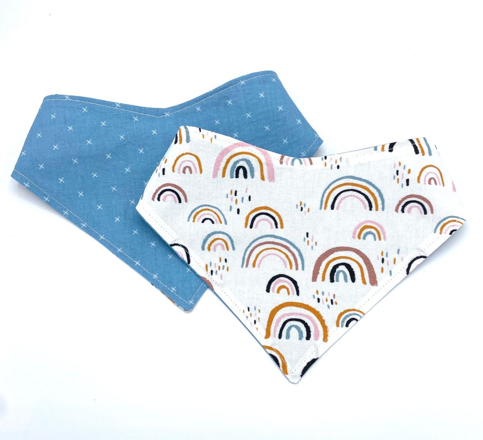 Boho Rainbow - Pet Bandana - Adjustable - Reversible - Dog Bandana