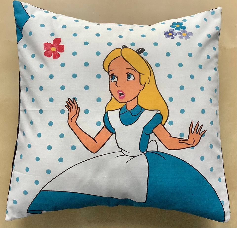 Alice in Wonderland Disney Fabric Cushion Cover