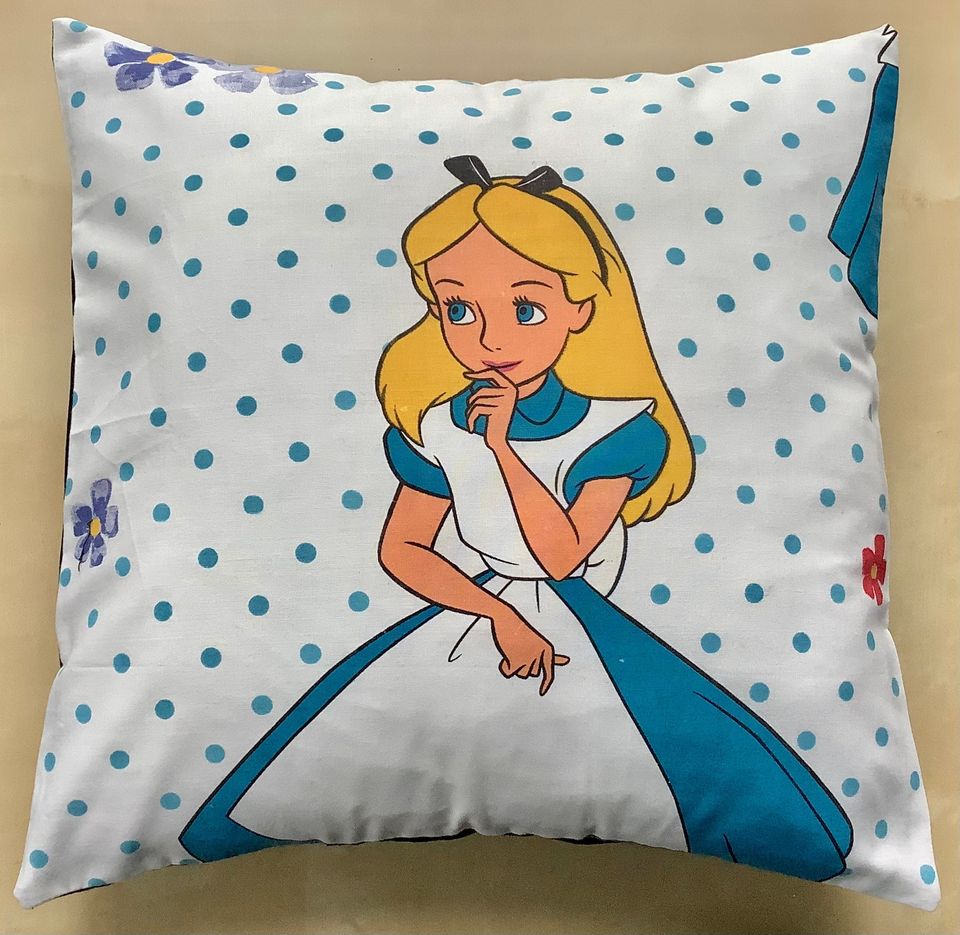 Alice in Wonderland Disney Fabric Cushion Cover