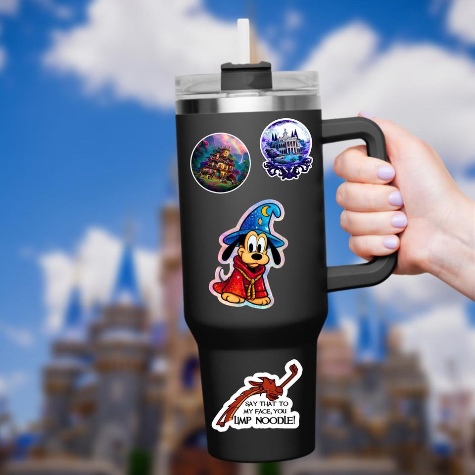 Sorcerer Pluto Sticker Waterproof Disney Laptop, Pixie Dust Disney Mickey Mouse Disneying Theme Park Vacation, Castle Park Mouse