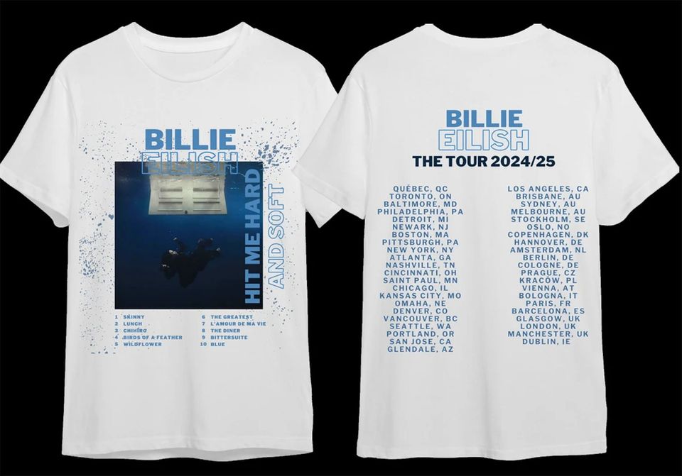 Billie Eilish Hit Me Hard and Soft World Tour 2024 T-Shirt