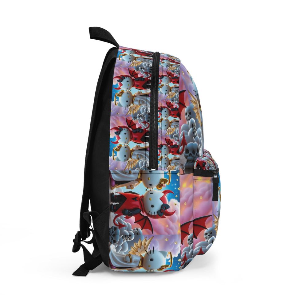 Los Angelez Made x Hello Kitty Angel Devil Themed Backpack, Kawaii Backpack