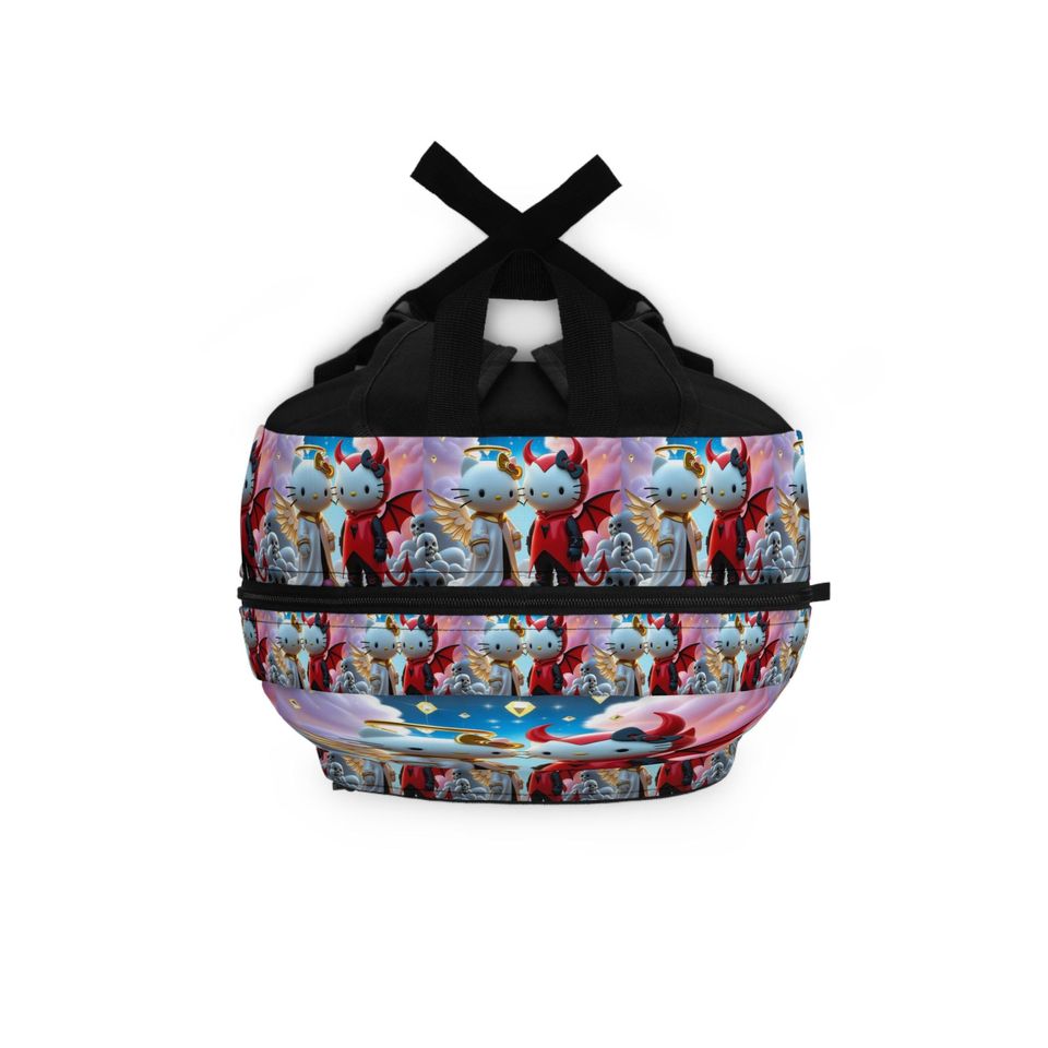 Los Angelez Made x Hello Kitty Angel Devil Themed Backpack, Kawaii Backpack