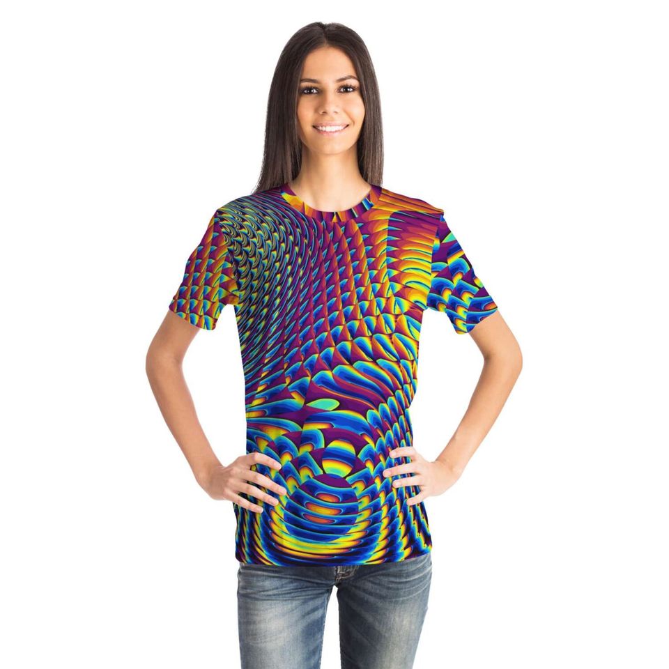 Psychedelic Fractals Spirals Festival EDM DMT LSD 3D T Shirt