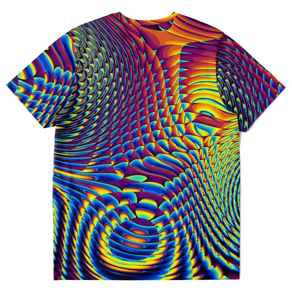 Psychedelic Fractals Spirals Festival EDM DMT LSD 3D T Shirt