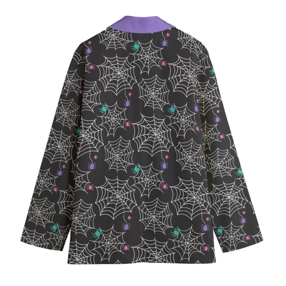 Halloween Spiderweb Blazer Punk Halloween Ladies