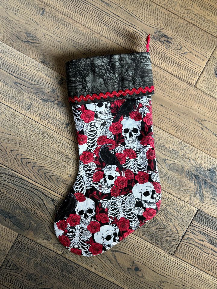 Ravens and Roses Stocking