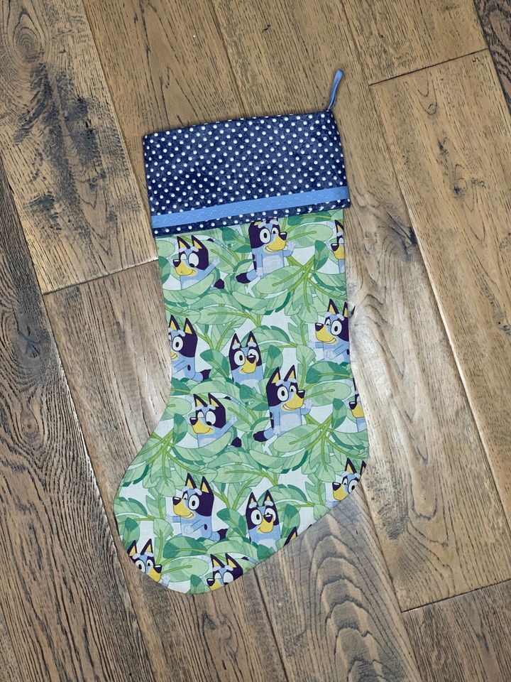Personalized BlueyDad Christmas Stocking: Custom Initial