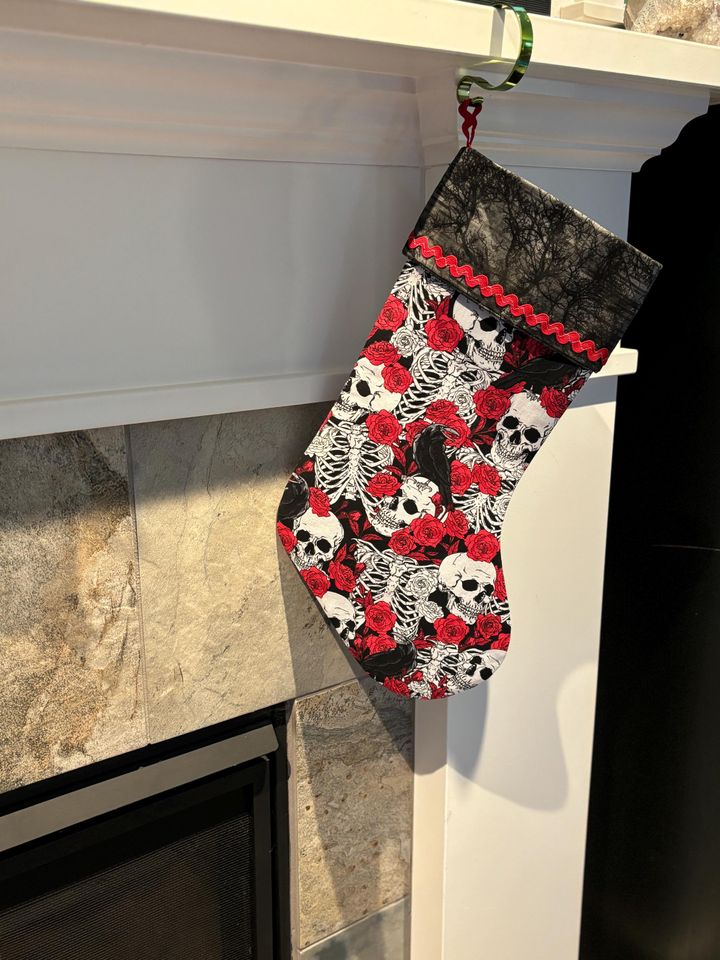 Ravens and Roses Stocking