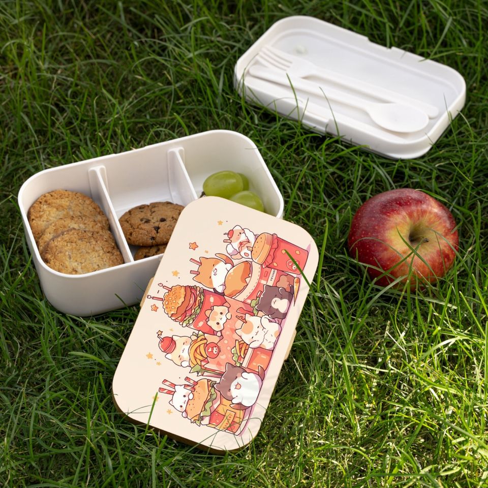 Bento Lunch Box | "Cheat Day" Cats Student Lunch Box, Back To School Gift
