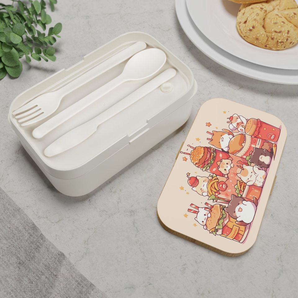 Bento Lunch Box | "Cheat Day" Cats Student Lunch Box, Back To School Gift