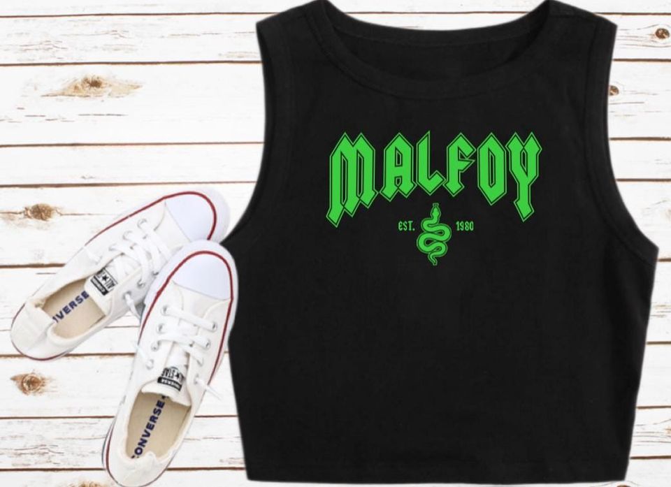 Cropped Tank Top Malfoy Cropped Top Croptop