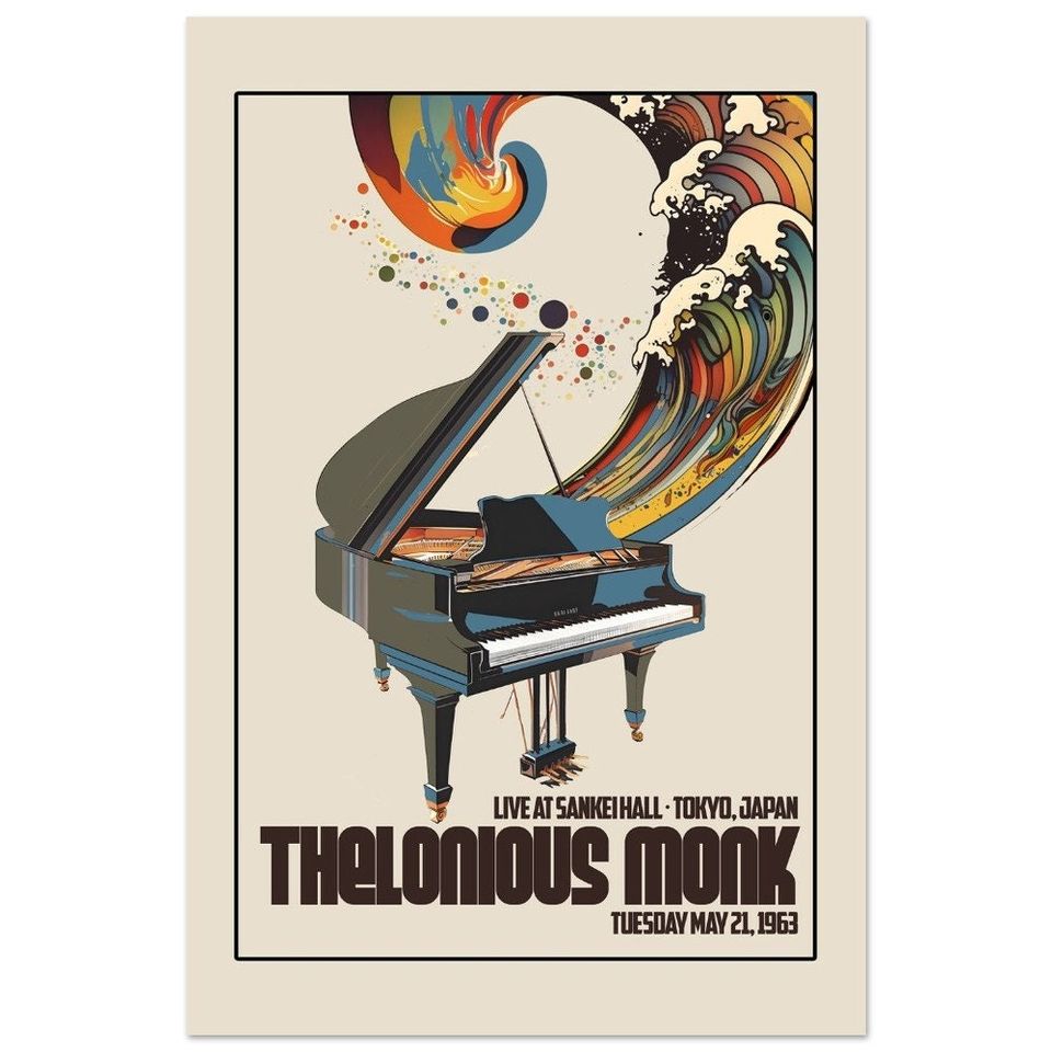 Thelonious Monk Concert Tour Poster, Japan 1963