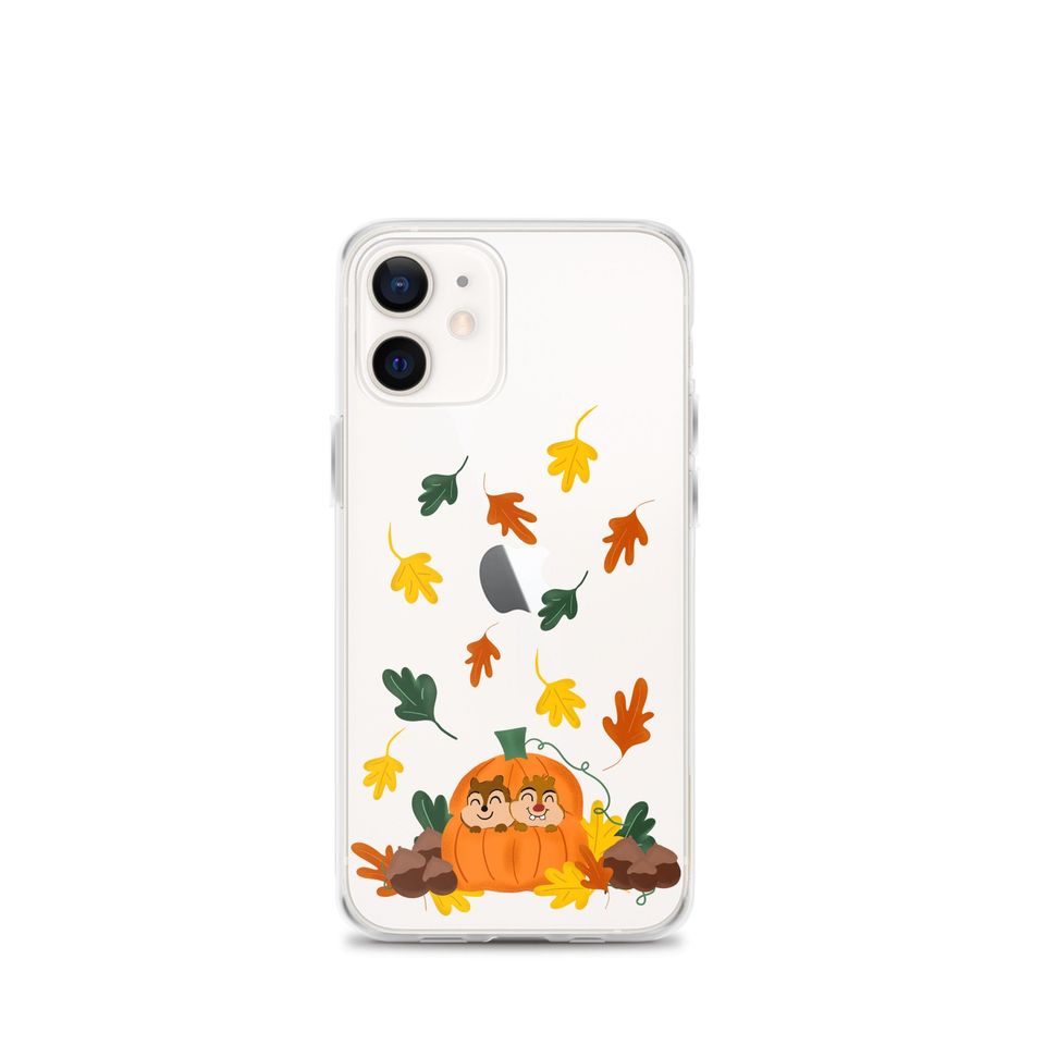 Cute Fall Phone Case Chip and Dale Fall Pumpkin Disney Halloween iPhone Case