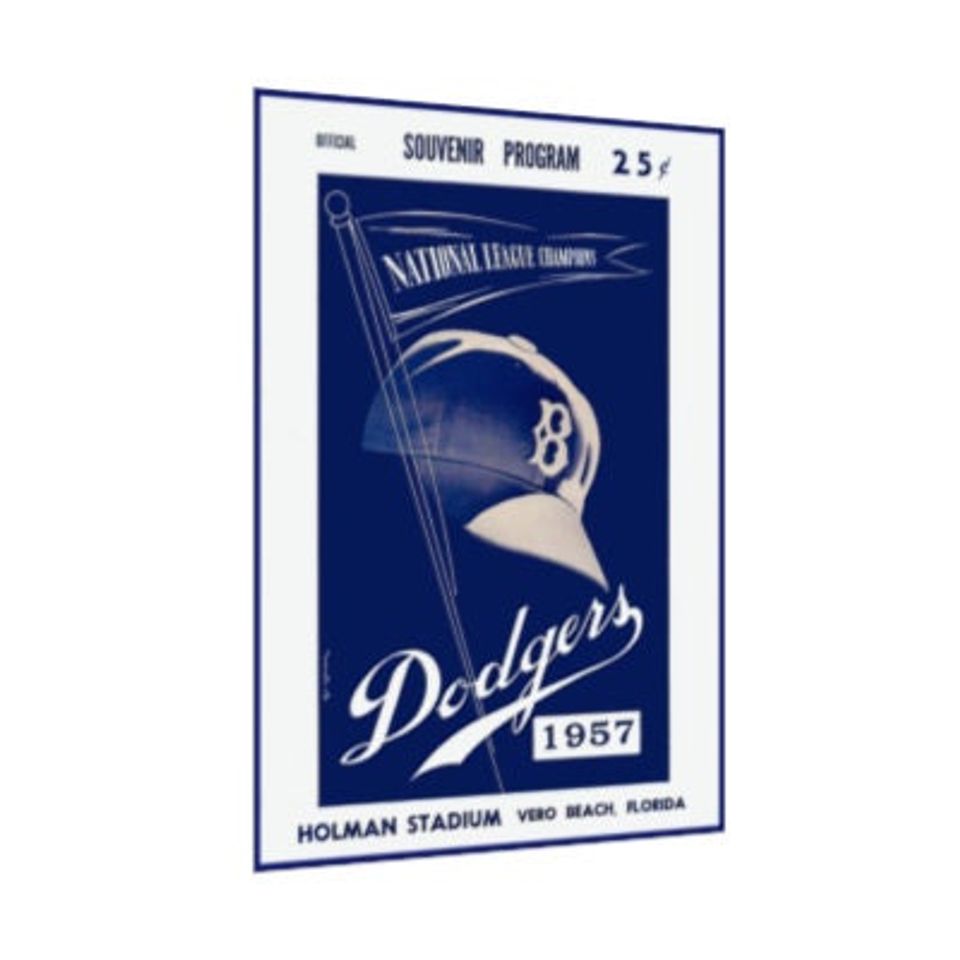 1957 Vintage Brooklyn Dodgers Spring Training Program Cover - Digital Reproduction