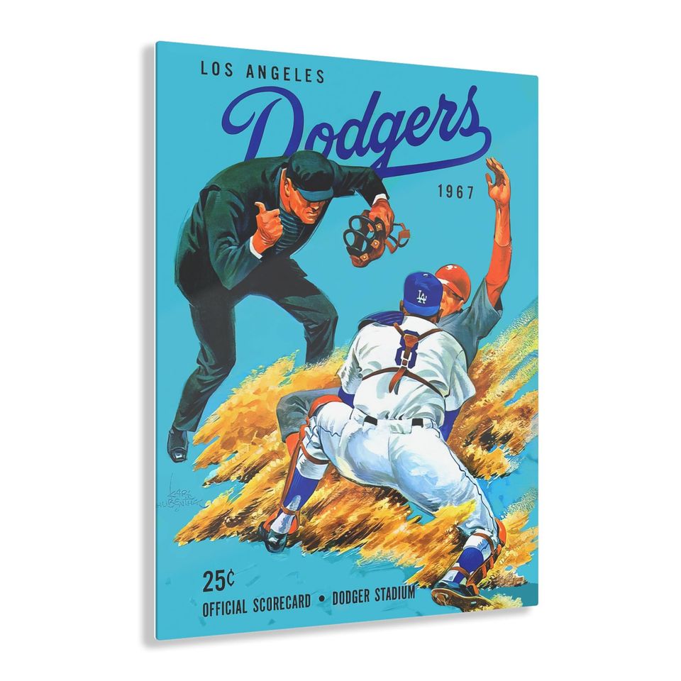 1967 Vintage Los Angeles Dodgers Baseball Program Cover