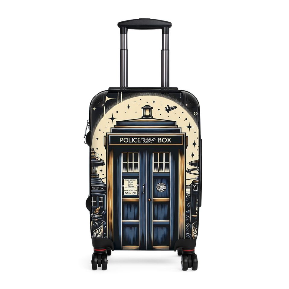 Police Booth - Doctor Who Inspired Unique Design - Suitcase-Travelcase