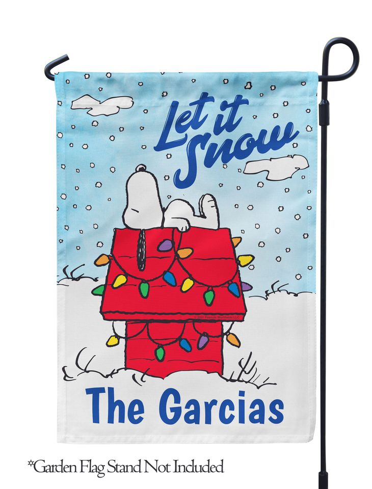 PEANUTS, Let it Snow Garden Flag