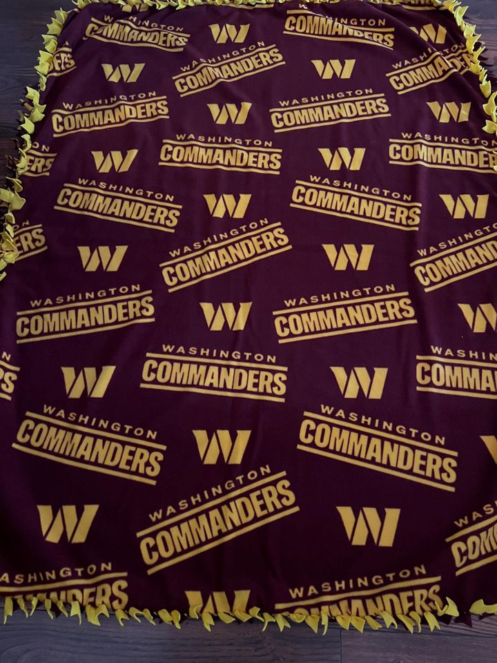 Two-Piece Hand Tied Washington Commanders Fleece Blanket