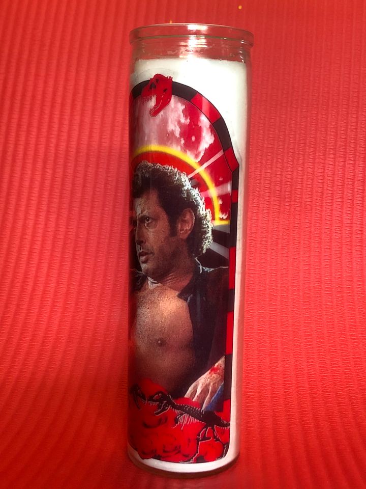 Jeff Goldblum Prayer Candle Dinosaur Lover Movie Fan