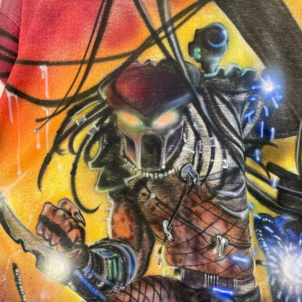 Vintage 1990s Dated 1995 Predator Movie Artwork